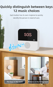Tuya SOS khẩn cấp hoảng loạn nút cho người cao tuổi trẻ em an ninh báo động không dây Hệ thống gọi điện thoại với cuộc sống thông minh ứng dụng được xây dựng trong 12 bài hát - Product Image 3