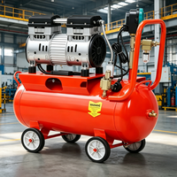 Pompe à vide et compresseur d'air silencieux sans huile 30L, faible bruit, 800W, 8 bars, haute pression, pompe à piston oscillant, AC 220V, refroidissement par air