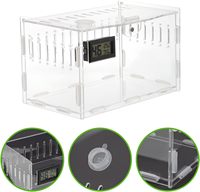 Boîte poubelle acrylique cage pour reptile pour animaux de compagnie avec filet sur le dessus