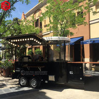 Belyoo Camion de Nourriture Vintage Cheval Remorque Bar Foodtrucks Café Boutique Cuisine Mobile Hot Dog Chariot de Nourriture avec Entièrement Équipé