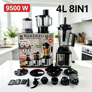Mixeur Électrique Commercial et Domestique Robuste 9500W, Bouton Poussoir, Multifonction 8-en-1, 5+ Vitesses, pour Broyer la Glace, Jus et Viande - Product Image 2