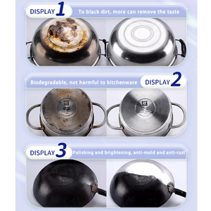 Vendita calda eco-friendly profumo arancione in acciaio inox <span class=keywords><strong>lavello</strong></span> e pentole pulitore in ghisa macchia detergente per la cucina - Product Image 5