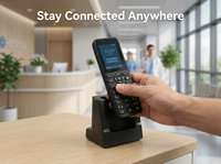 Teléfono IP Inalámbrico WiFi H680W, Doble Banda 2.4G 5G, Pantalla LCD a Color, Teléfono SIP con Batería de 2700mAh para Hospital, Almacén, Oficina