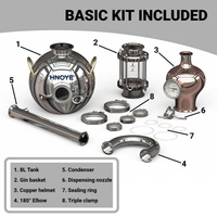 Alambic en cuivre de 30L pour la distillation d'alcool, équipement pour whisky, brandy, moonshine, brassage à domicile