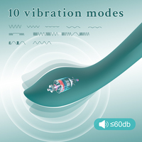 Vibromasseur de gode de jouets sexuels puissants de point G clitoridien avec 10 modes de vibration puissants pour l'orgasme facile, gode anal flexible en silicone