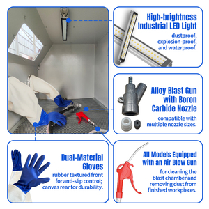 Equipo de arenado sin polvo, cabina de arenado, máquina de arenado, chorro de arena |   <span class=keywords><strong>Precio</strong></span> de Fábrica de Máquina de Sandblasting - Product Image 3