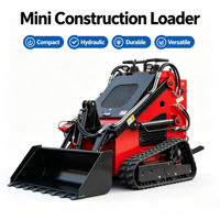 Mini-chargeuse compacte sur chenilles durable avec godet standard, offrant une longue durée de vie