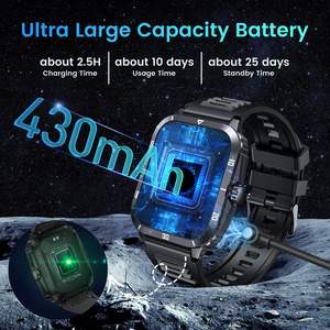 Montre intelligente 1.96 "pouces écran HD tactile complet pour Android et <span class=keywords><strong>iPhone</strong></span> BT appel 430mAh capacité de la <span class=keywords><strong>batterie</strong></span> montres intelligentes - Product Image 6