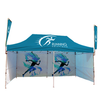 Tente de marché extérieure en aluminium Admax 10x10 avec logo publicitaire, tente d'exposition, chapiteau, auvent, personnalisable avec impression