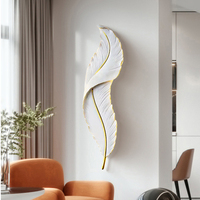 Nordische Kreative Wandleuchte Moderne Bodenlampe Netzwerk-Trendige Persönliche Wohnzimmer-Feder-Wandleuchte