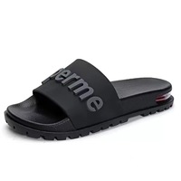 Chaussons personnalisables pour hommes, nouvelle arrivée, sandales noires, tongs à bulles pour hommes