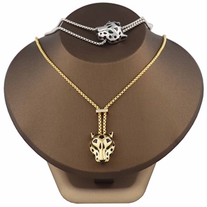 फैशन पैंथर लटकन गहने मढ़वाया 18k सोने उच्च गुणवत्ता गहने हार - Product Image 1