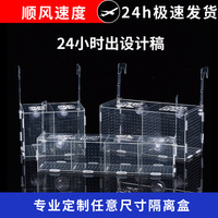Boîte d'isolement pour aquarium et bassin en acrylique, pour poissons guppy et papegaïns, avec ventouses, incubateur et écloserie sur mesure pour petits poissons