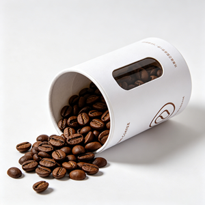 Boîte cylindrique en carton rond imprimée sur mesure avec fenêtre découpée pour le stockage de grains de café de spécialité et les emballages cadeaux - Product Image 6