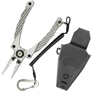 Ultra Lightweight Aluminum Alloy Integrated Lure Fishing <b>Pliers</b> - Multi-Functional <b>Split</b> <b>Ring</b> Opener, Line Cutter & Fish Gripper - Product Image 3
