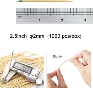 Stuzzicadenti all'ingrosso ecologici usa e getta al gusto menta, in bambù e legno di betulla, prodotti in Cina - Product Image 4