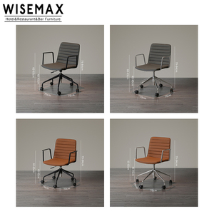 WISEMAX MEUBLES Offre Spéciale Pivotant Ascenseur Ordinateur Greffier Ouest En Cuir Chaise De Bureau En Métal Meubles de Maison - Product Image 6