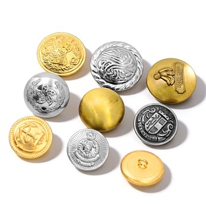 Botones Redondos de Metal con Logotipo Grabado en Oro y Plata, Estilo Clásico para Traje, Blazer y Chaqueta de Esmoquin - Product Image 3