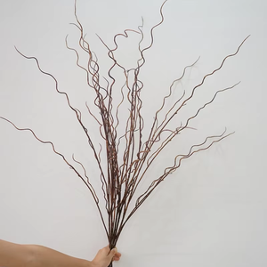 Planta de plástico artificial, ramitas de árbol seco, ramas de <span class=keywords><strong>pino</strong></span> de sauce rizadas, marrón sin hojas para decoración navideña - Product Image 1
