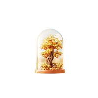 Série de plantes en pot de fleurs préservées en gros, blocs de construction assemblés, DIY multifonctionnel, roses et hibiscus pour filles