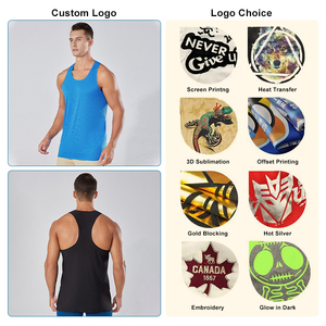 Camiseta sin Mangas Casual de Algodón para Hombre, Venta al por Mayor, Secado Rápido, Anti-Pilling, Chaleco de Gimnasio Transpirable, Cuello Redondo, Talla Grande, 100% Tejido, Color Sólido - Product Image 4