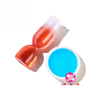 Nouveau produit léchage liquide bonbons coloré sablier forme fruit saveur boule roulante doux liquide bonbons