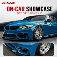 ZESON Lame de pare-chocs avant en fibre de carbone véritable style GTS V2 pour BMW M3 F80 M4 F82 F83 Coupé Berline 2014-2018