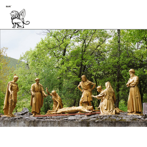 Décoration extérieure, sculpture religieuse en métal pour jardin, Jésus souffre, les 14 stations du chemin de croix, statue en bronze à vendre - Product Image 2