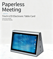 Plaque signalétique électronique intelligente sans papier avec écran tactile LCD 7 pouces double écran pour équipement de bureau et de conférence