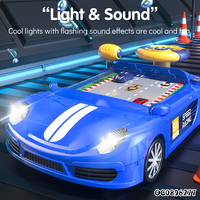 Jeu de société de course pour enfants, jouet de simulation de conduite de voiture avec volant, lumières et musique