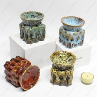 Cire en céramique Brûleur d'huile essentielle Brûleurs de cire fondue Brûleur d'arôme d'aromathérapie Diffuseur d'huile en céramique Bougeoir photophore