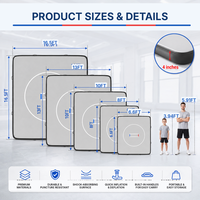 Tapis de lutte pliable en PVC robuste de 10 mm d'épaisseur - Tapis d'entraînement BJJ - Cercle de frappe portable - Étanche - Directement de l'usine