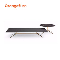 Orangefurn Mobilier urbain moderne au design exquis Canapé table basse Pouf latéral Ensemble de salon pour villa appartement modulaire