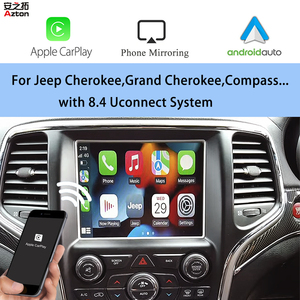 Actualización de Estéreo Inalámbrico con Android Auto y CarPlay para Jeep Cherokee/Grand Cherokee/Compass Modelo 8.4 <span class=keywords><strong>Uconnect</strong></span> Sin CarPlay de Fábrica - Product Image 2