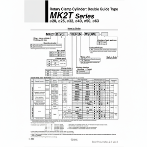 SMC Pneumatics Pince Rotative Cylindre MK2TB32-20LN Pièces Pneumatiques - Product Image 1