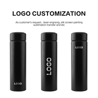 Vaso inteligente de acero inoxidable de 500ml con diseño clásico, pantalla LED Digital de temperatura, termo aislado 100% a prueba de fugas