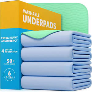 <b>Waterproof</b> Washable Underpad for Adults Reusable Leak Proof Incontinence <b>Pad</b> Mattress Protector Positioning Bed <b>Pad</b> - Product Image 1