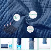 Essuie-mains en gaze de coton mousseline pour bébé Serviette de toilette pour bébé Tissu Burp