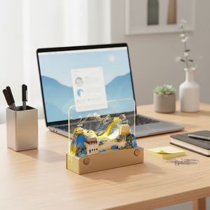 Échantillon gratuit <span class=keywords><strong>Calendrier</strong></span> 3D personnalisé avec logo et lumière LED Cadeau d'entreprise haut de gamme - Product Image 6