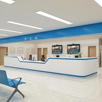 Comptoir de réception moderne pour clinique dentaire, hôpital, poste d'infirmière, structure en acier inoxydable, stable et pratique