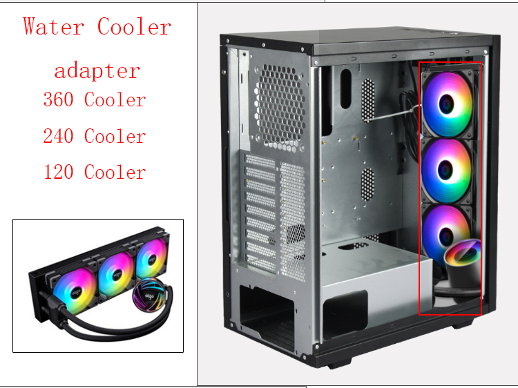 Black new Design OEM High Flow Performance tower computer PC Computer