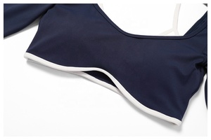 Custom Spring <span class=keywords><strong>Clash</strong></span> of Colors Beautiful Back Yoga Ropa Traje Senior Sense of Hundred Casual Ropa deportiva de manga larga Mujer 8605 - Product Image 4