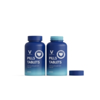 Flacons de capsules de soin du foie de luxe avec emballage cadeau 200ml 250ml Bouteille PET de qualité alimentaire pour soins médicaux Couleur dégradée