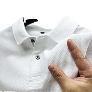 2025 verano hombres para camiseta logotipo personalizado impresión Digital mezcla de algodón de punto Formal 300 gramos patrón sólido Anti-Pilling - Product Image 1