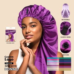 <span class=keywords><strong>Bonnet</strong></span> de nuit en <span class=keywords><strong>satin</strong></span> de soie pour tresses, dreadlocks et <span class=keywords><strong>cheveux</strong></span> bouclés, pour femmes et hommes, noir, soin des <span class=keywords><strong>cheveux</strong></span> crépus, sauna capillaire - Product Image 1