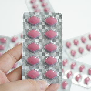 Comprimés de fibres alimentaires roses pour l'amélioration masculine, formule à base de plantes, vitalité, énergie, soutien longue durée, échantillon en blister - Product Image 5