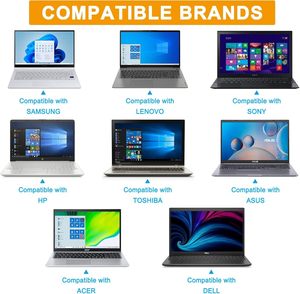 SZGUDULO Cargador Universal de CA de 90W para Portátiles IBM, Fujitsu, Gateway, Chromebook - Incluye 16 Conectores de Alimentación - Product Image 6