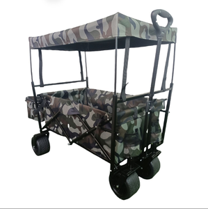 Chariot pliable à grande capacité à quatre roues en acier inoxydable, idéal pour le camping, les aventures, le shopping et le rangement, personnalisable OEM - Product Image 6