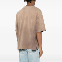 T-shirt vintage pour hommes OEM personnalisé épaules tombantes surdimensionné avec logo vieilli délavé à l'acide délavé