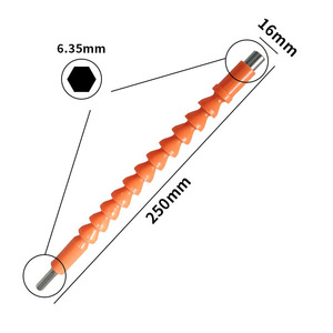 Yunbei Yb Flexible Shaft Hex <b>Socket</b> <b>Extension</b> For Electric Drill 250mm Plastic Bendable Adapter Accessory - Product Image 5